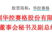 梅州华控赛格董事长、董秘、副总经理三高管同日辞职